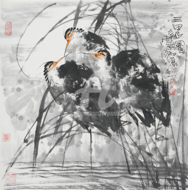 Three Herons 三思图 （No.1903202015)