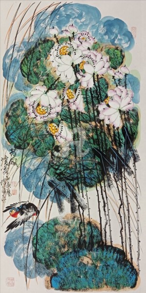 Wind through the lotus pond  荷风清露 （No.1690202527)