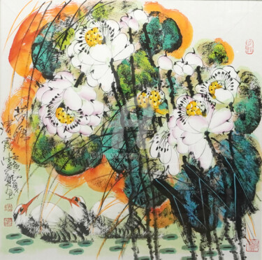 Fresh dew in the lotus pond 荷塘清露 （No.F18BK20015)